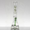 US Tubes - 14in Beaker 55 - Ice Ring - Green #2 view 1
