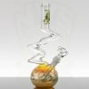 Blowfish Glassworks - Zig Zag Bubble Bottom - Green view 2