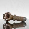 Hardman Art Glass - Evil Eye Spoon - Blue Faded Eye - Red Concrete Speckled Spoon view 4