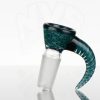 Kai Brown Glass - 14mm Horn Slide - Blue Stardust Turquoise view 1