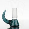 Kai Brown Glass - 14mm Horn Slide - Blue Stardust Turquoise view 2