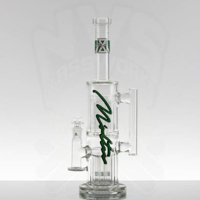 FUR20 Moltn Glass 80mm Double 8arm Tree - Green Label