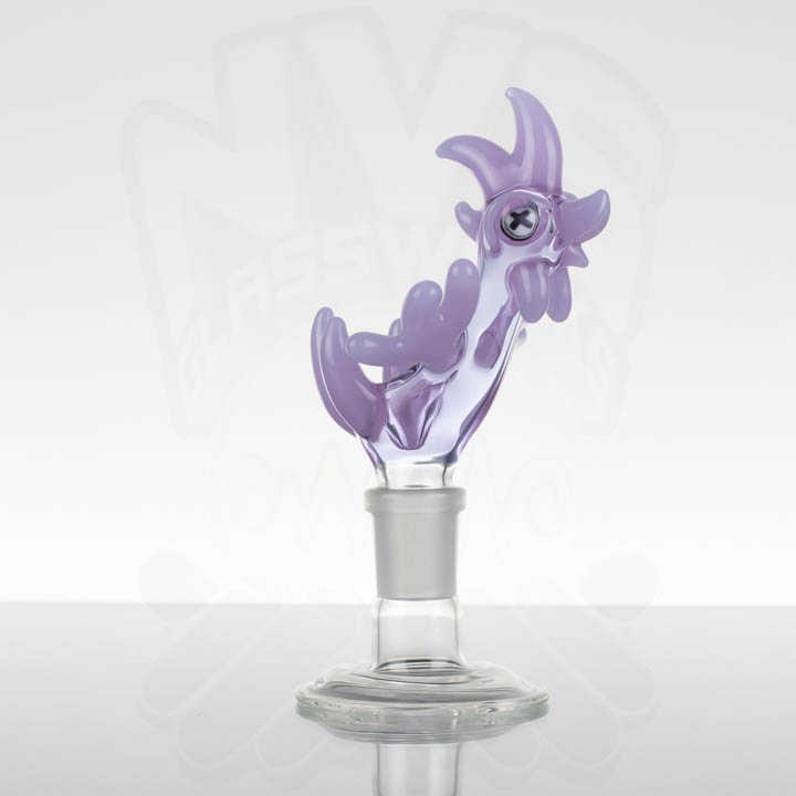 JOP Glass 18mm Chicken Slide - CFL Purple