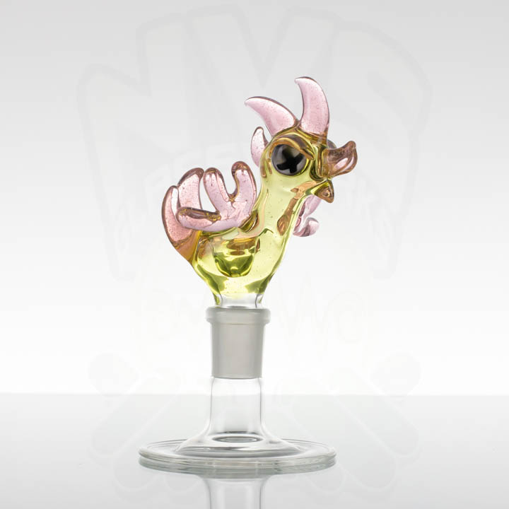 JOP Glass 18mm Chicken Slide - Serum (CFL) & Pink Lollipop