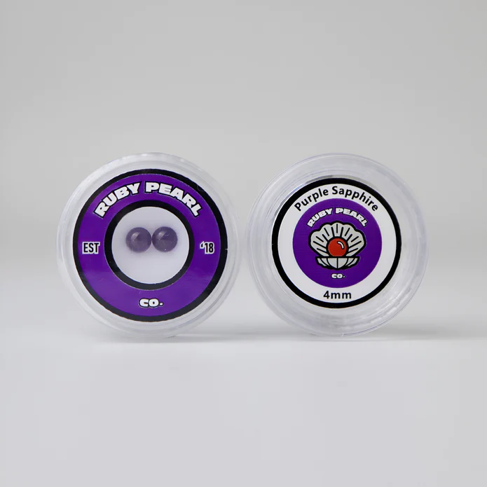Ruby Pearl Co - Purple Sapphire Pearls 4mm - 2 pack