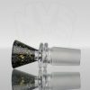 Turtle Time Glass 18mm Slide - Gold Dichro Over Black view 5