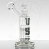 US Tubes 18mm Hybrid 12 Arm Bubbler - Charcoal Label view 1