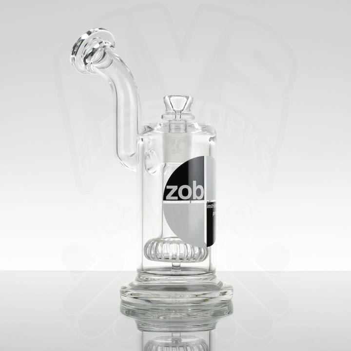 ZOB - 18mm Disc Bubbler - Black White Triangle Circle