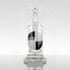 ZOB - 18mm Disc Bubbler - Black White Triangle Circle view 2