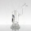 ZOB - 18mm Disc Bubbler - Black White Triangle Circle view 3