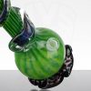 Noble Glass - Dichro Wrap - Green Stripes & Black Base view 5