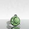 Noble Glass - Dichro Wrap - Green Stripes & Black Base view 7