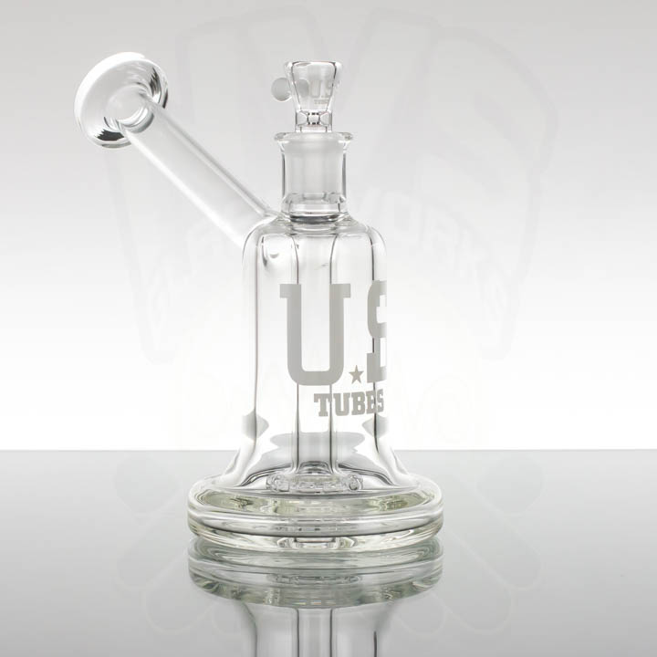 US Tubes 14mm Hybrid Bubbler - White Logo