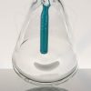 AFM - 18in 7mm Bent Neck Beaker - Teal - Wavy Logo view 6