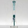 AFM - 18in 7mm Bent Neck Beaker - Teal - Wavy Logo view 1