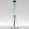 AFM - 18in 7mm Bent Neck Beaker - Teal - Wavy Logo view 3