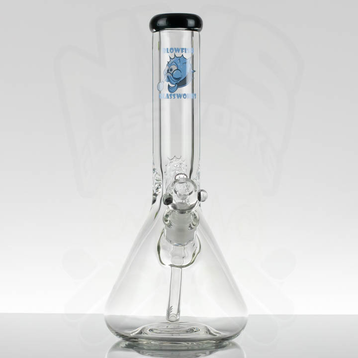 Blowfish Glassworks - 12in 9mm Beaker -  Blue Stardust