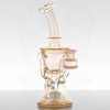 Chubby Glass - 10mm Fumed Gill Recycler - Gold x Silver view 1