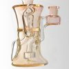 Chubby Glass - 10mm Fumed Gill Recycler - Gold x Silver view 8
