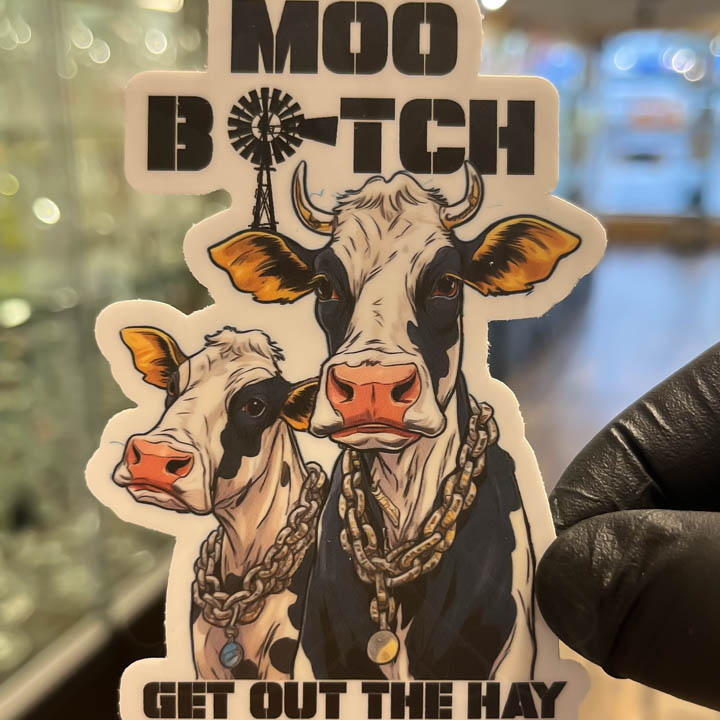 Otto's Grotto Vinyl Stickers - Moo Bitch