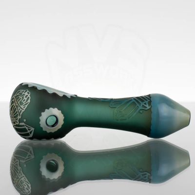 Liberty Glass Spoon - Crystals - Trans Green