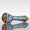 Liberty Glass Wig-Wag Spoon - Geo Tulips - Trans Blue view 1