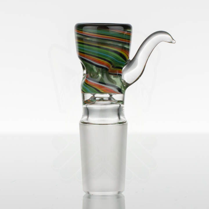 Liberty Glass Worked 18mm Slide - Rasta Sparkle