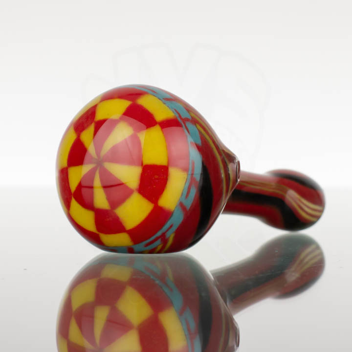 Hoffman Glass Spoon - Checker - Red Yellow Blue