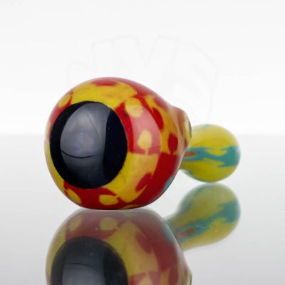 Hoffman Glass Spoon - Puzzle Piece - Red Yellow Aqua