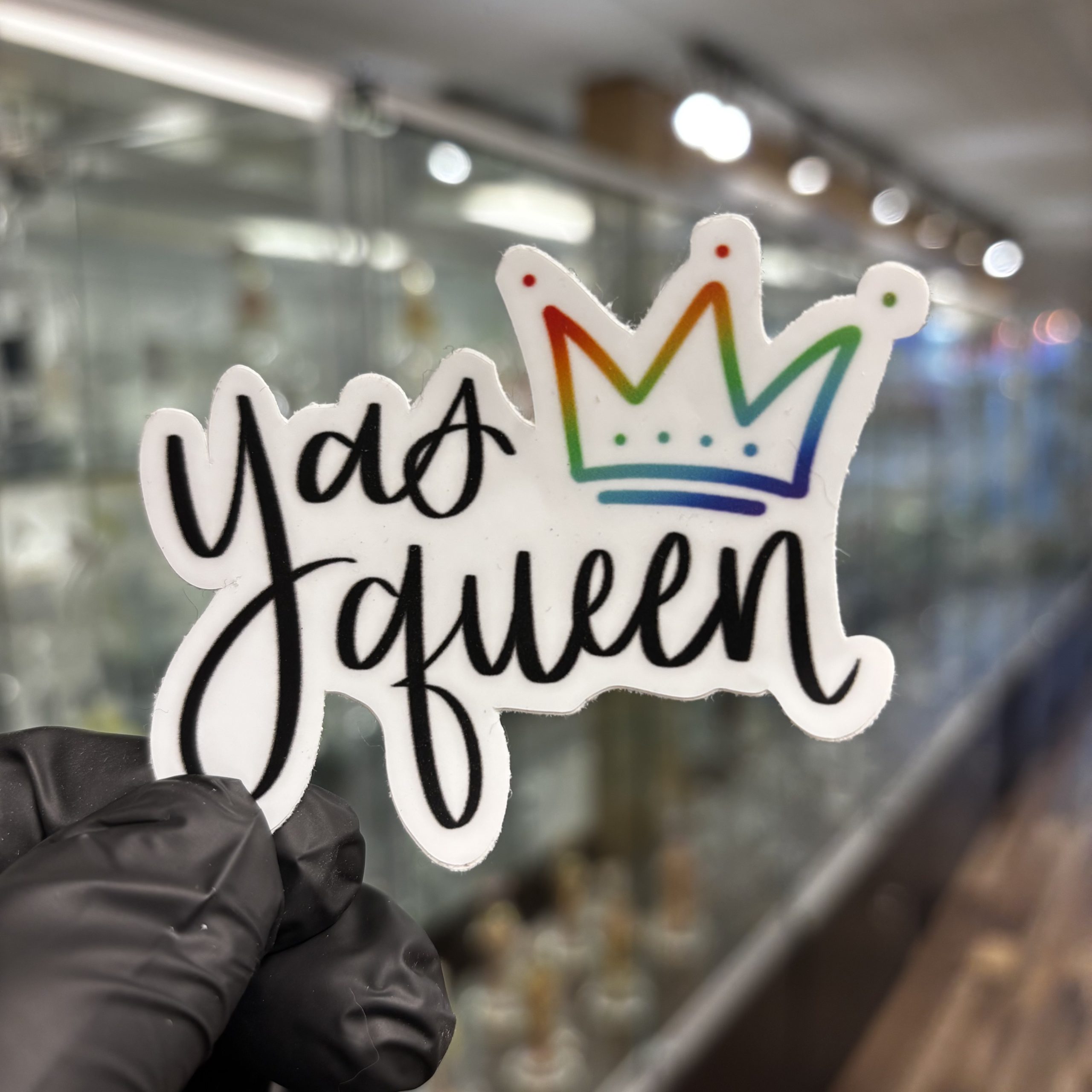 Big Moods Vinyl Sticker - Yas Queen Rainbow