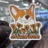Big Moods Vinyl Sticker - Pet More Dogs Give Less Fucks view 1