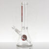 ZOB - 14in OG Beaker - Red Black Stripes view 2