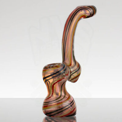 6in Sherlock Bubbler - Rasta Fumed Coil
