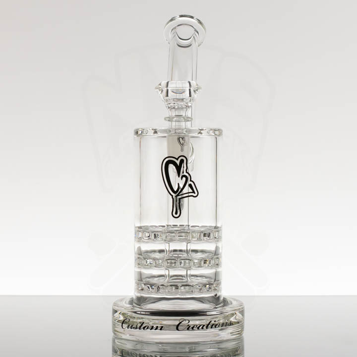 C2 - 65mm Triple Ratchet Bubbler 2.0 - Black Drip