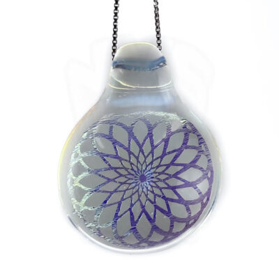 Amorphous Art - Frost Silver Dichroic Flower Opal