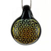 Amorphous Art - Small - Orange Dichroic Flower of Life view 1